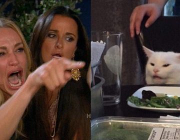 La historia detrás del meme del gato y la mujer