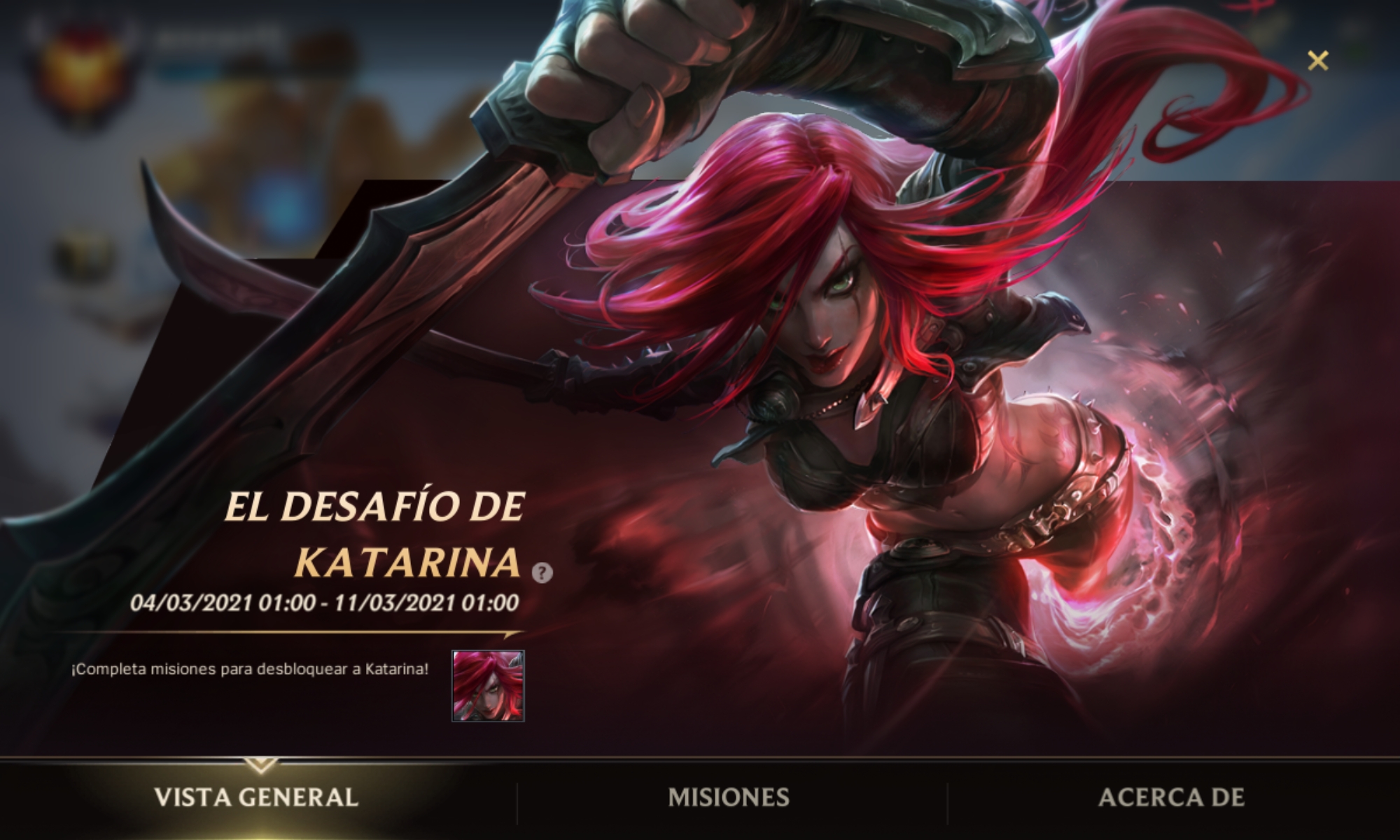 Interfaz Desafio Wild Rift Katarina   CodigoEsports ― CodigoEsports