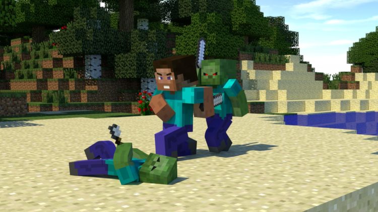 Zombies vs Steve de Minecraft