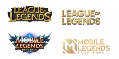 Logos de League of Legends y  Mobile Legends: Bang Bang, los MOBA desarrollados por Riot y Moonton respectivamente. 