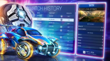 Rocket League: Nuevo historial de partidos y perfil de jugador