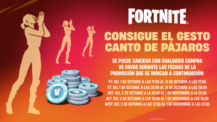 Fortnite: Cómo obtener el gesto Canto de pájaros
