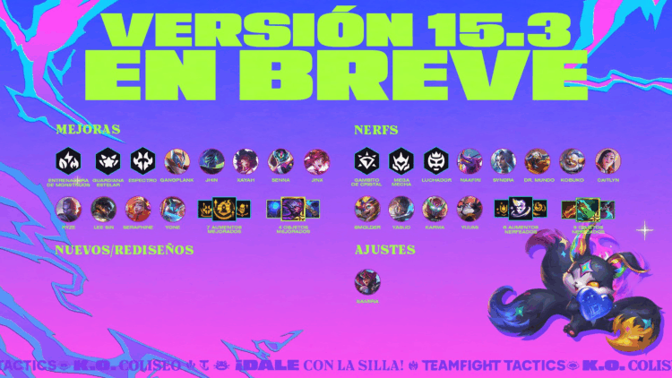 Resumen del parche 15.3 de TFT